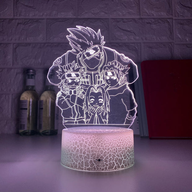 Lampe 3D Naruto - Equipe 7