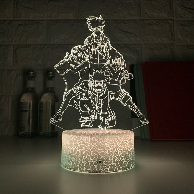 Lampe 3D Naruto - Equipe 7